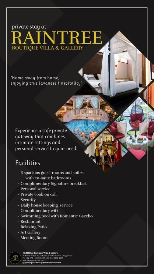 Raintree Boutique Villa & Gallery Jogyakarta Zewnętrze zdjęcie
